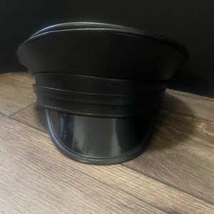 Matte and vinyl captains hat